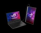 ROG Strix XG17AHPE collegato ad un portatile ASUS