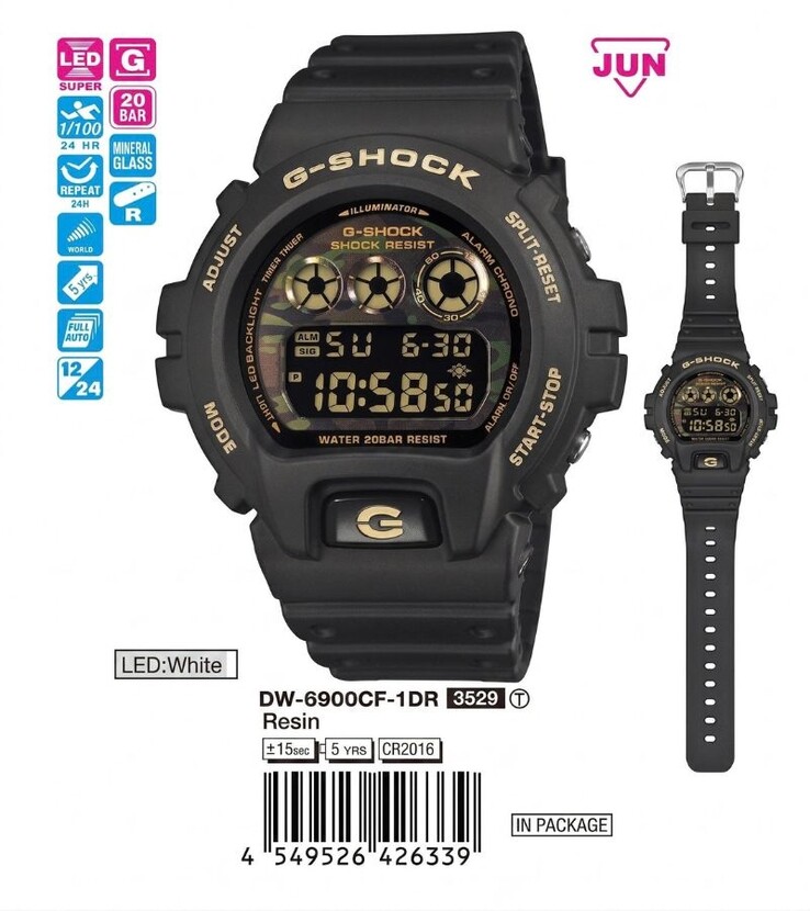 L'orologio Casio G-Shock DW-6900CF-1