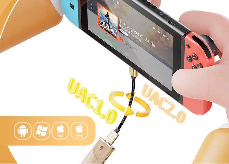 Il DAC Fiio Snowsky Melody supporta console per videogiochi, computer e smartphone con connettività USB Audio Class (UAC) 1 e 2. (Fonte: Fiio)