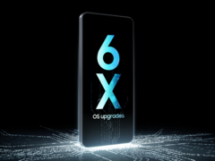 L&#039;immagine promozionale ufficiale di Galaxy A07 (4G) evidenzia i sei principali aggiornamenti del sistema operativo. (Fonte immagine: Samsung)