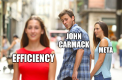 John Carmack ha lasciato Meta per problemi di inefficienza. (Immagine: immagine stock con modifiche)