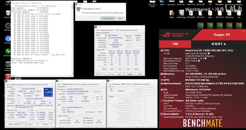 Schermata dell’esecuzione di SuperPI a 6,9 GHz