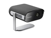 Il proiettore portatile Viewsonic M1 Max può ricaricare i telefoni e trasmettere video da Google TV. (Fonte: Viewsonic)