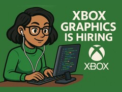 Grafica dell&#039;annuncio LinkedIn di Xbox Graphics con schermo del monitor al contrario (Fonte: account LinkedIn di Mike Matsel)
