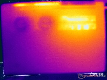 Temperature superficiali della prova di stress (in basso)