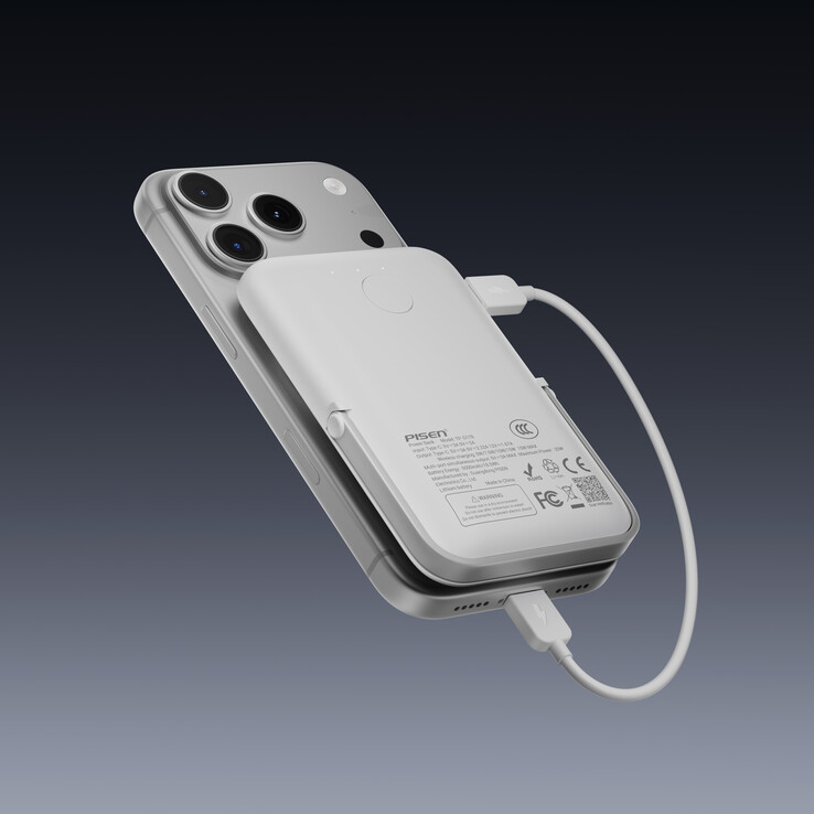 La banca di energia magnetica Pisen TP-D178 ha una batteria da 5.000 mAh