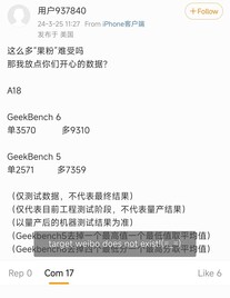 Presunto Apple A18 Pro Punteggio Geekbench (immagine via @Tech_Reve su X)