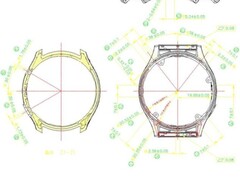 Un documento della FCC relativo al modello numero A2292 include questo diagramma di uno smartwatch circolare. (Fonte: FCC ID.io)