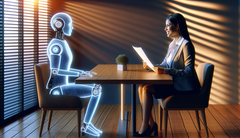 Gli intervistatori alimentati dall&#039;intelligenza artificiale guadagnano terreno nonostante le resistenze delle persone in cerca di lavoro (Fonte: Dall-E 3)