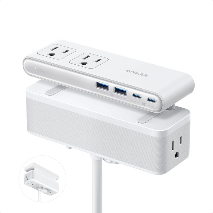 La striscia elettrica Anker Nano (10-in-1, 70W, morsetto) in bianco