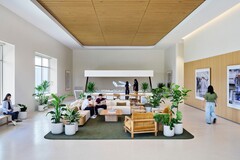 L'atrio dell’Advanced Manufacturing Center di Houston