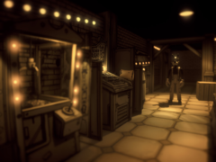 Bendy: Lupo Solitario viene lanciato come una versione raccontata di Boris e la Sopravvivenza Oscura. Nella foto, l&#039;immagine ufficiale del gioco. (Fonte: Steam)  