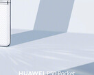 Il P50 Pocket sembra avere un pannello posteriore testurizzato. (Fonte immagine: Huawei)