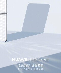 Il P50 Pocket sembra avere un pannello posteriore testurizzato. (Fonte immagine: Huawei)