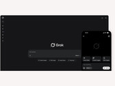 Un'immagine promozionale di Grok di xAI che mostra l'interfaccia del chatbot su desktop e mobile. (Fonte immagine: xAI)