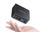 Il Wi-7 con processore Pentium Gold è disponibile a partire da circa 175 dollari. Nella foto: un'immagine promozionale che mostra le dimensioni ridotte del mini PC.