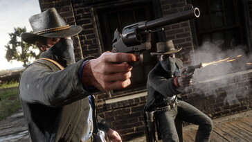 Un'immagine che mostra Arthur Morgan e Lenny Summers in Red Dead Redemption 2.