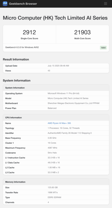(Fonte: Geekbench)