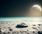 Un'immagine che mostra un oceano e un pianeta nello spazio. (Fonte: Kyraxys - Pixabay)