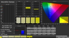 CalMAN - Saturazione del colore (calibrato)