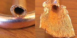 Sezione trasversale di un tubo termico metallico sinterizzato. (Fonte: Frosty Tech)