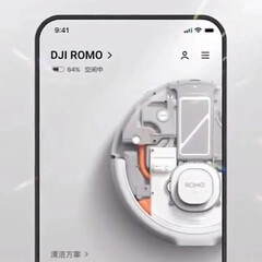 Di recente è trapelata online anche un'immagine che mostra l'applicazione DJI Romo. (Fonte immagine: via u/HoweTheBolt)