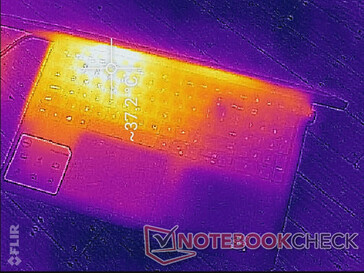 Nessuna ventilazione lungo i lati o il retro del telaio. Invece, l'aria calda è ventilata verso l'alto verso la parte anteriore dello schermo