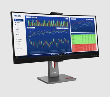 Parte anteriore del monitor ultra-wide IPS Lenovo P34WD.