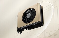 Il compatto MSI GeForce RTX 5050 Inspire ITX presenta un elegante design color oro (fonte: MSI)