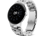 Il Pixel Watch 2 con uno dei cinturini metallici ufficiali di Google. (Fonte: @evleaks)
