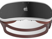 Un rendering di "Apple headset". (Fonte: Antonio de Rossa)