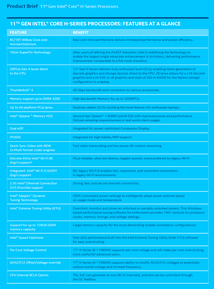 Caratteristiche della piattaforma Intel Tiger Lake-H. (Fonte: Intel)
