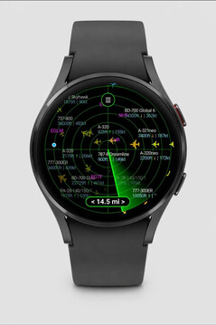 Visualizzazione degli aeromobili in stile radar di Flight Scanner