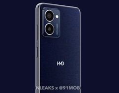 L&#039;HMD Pulse Pro sarà apparentemente offerto con un retro blu opaco. (Immagine: @OnLeaks / 91mobiles)