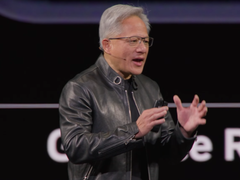 Uno screengrab del CEO di Nvidia Jensen Huang al GTC 2026