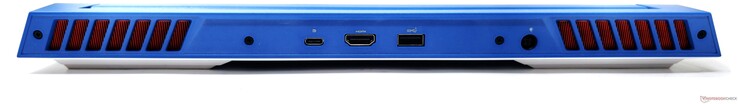 Posteriore: USB 3.2 Gen2 Type-C con uscita DisplayPort, uscita HDMI 2.1, USB 3.2 Gen1 Type-A, DC-in