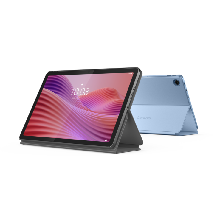 Lenovo Tab nei colori Grigio Luna e Blu Polar con custodia