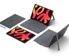 I nuovi tablet Iconia supportano accessori quali tastiera staccabile e stilo. Nell’immagine: una foto promozionale che mostra i tablet OLED.