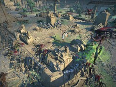 Un'immagine che raffigura una battaglia in Age of Wonders: Planetfall.