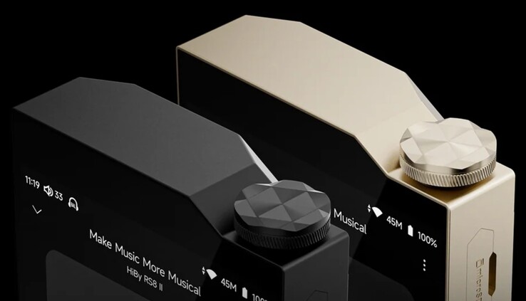 La manopola del volume di HiBy RS8 II è realizzata con un aspetto da gioiello. (Fonte: HiBy)