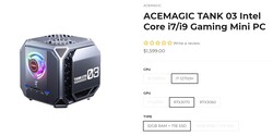 Acemagic Tank03 - configurazioni (fonte: Acemagic)