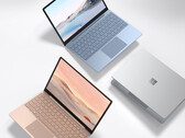 Il Surface Laptop Go 2 dovrebbe essere lanciato in quattro colori, compresi i tre mostrati qui. (Fonte immagine: Microsoft)