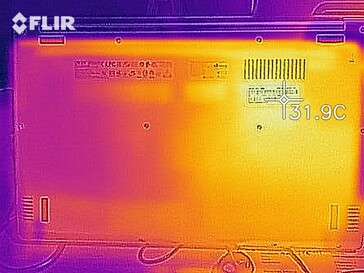 Sviluppo del calore sul lato inferiore (in idle)