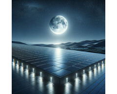 Elon Musk annuncia i nuovi moduli solari &quot;Tesla LunaRoof&quot; che generano elettricità anche al buio (immagine simbolica: DALL-E / AI)