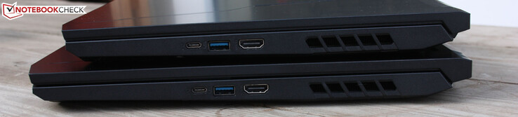 Thunderbolt non è presente, solo una Type-C e tre Type-A USB 3.1 Gen1