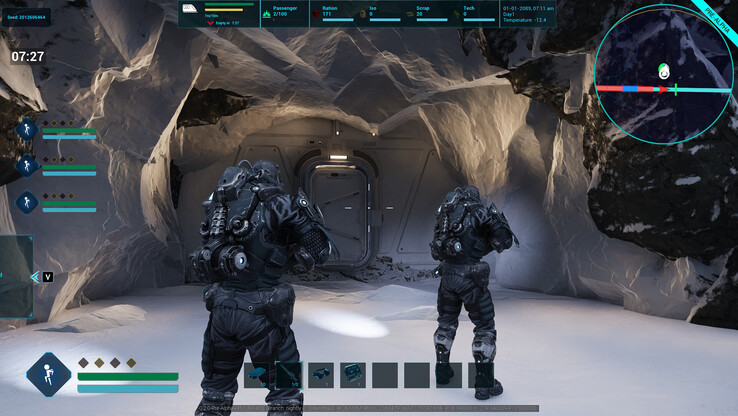 Una schermata dei giocatori riuniti davanti a una grotta del dungeon in Everrail (fonte immagine: SteamDB)