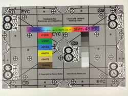 Una foto del nostro test chart