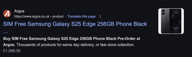(Fonte: Argos UK)