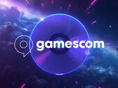 Logo della Gamescom raffigurato su un disco della PS5