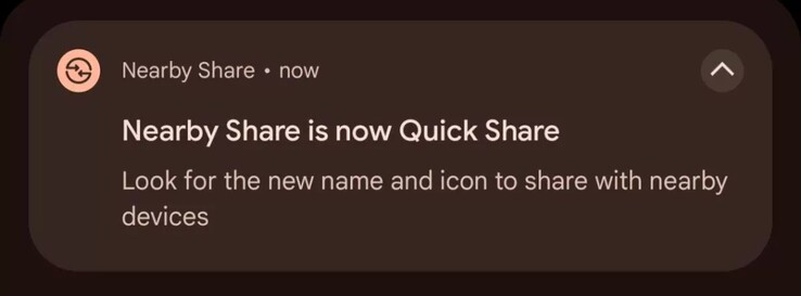 Sembra che Google stia rinominando Nearby Share in Quick Share. (Immagine via @Za_Raczke)